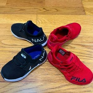 Two pair of kids shoes